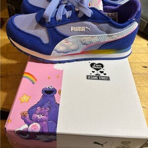 Puma Kids Blue and Lavender Sneakers